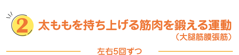 太ももを持ち上げる筋肉を鍛える運動
