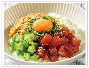 漬けまぐろのねばねば丼
