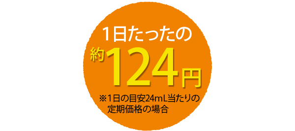 １日たったの約１２４円