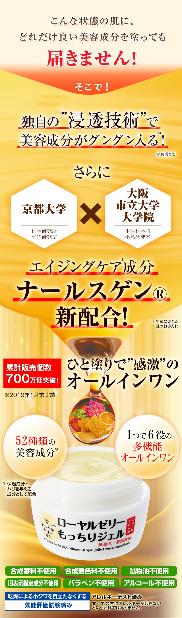 独自の浸透処方で美容成分がグングン入る!