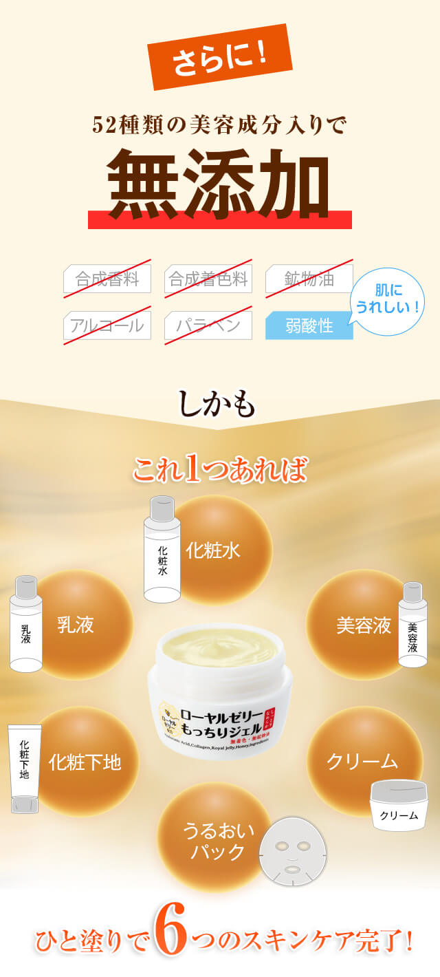 さらに!40種類の美容成分入りで無添加