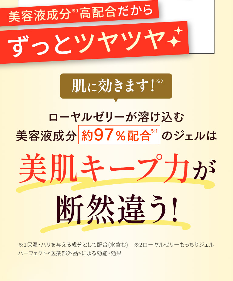 美容液成分高配合だから、ずっとツヤツヤ