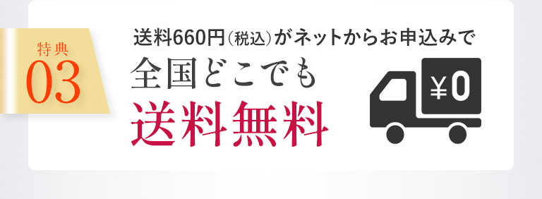 特典03 全国どこでも送料無料