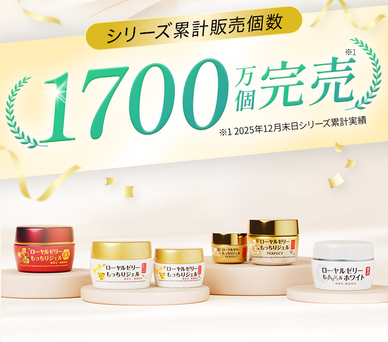 シリーズ累計販売個数　1700万個完売