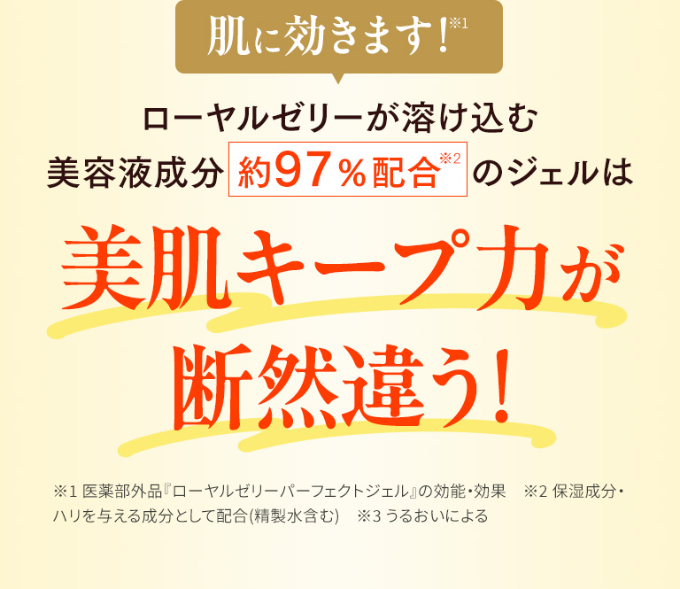 肌に効きます！美肌キープ力が断然違う！